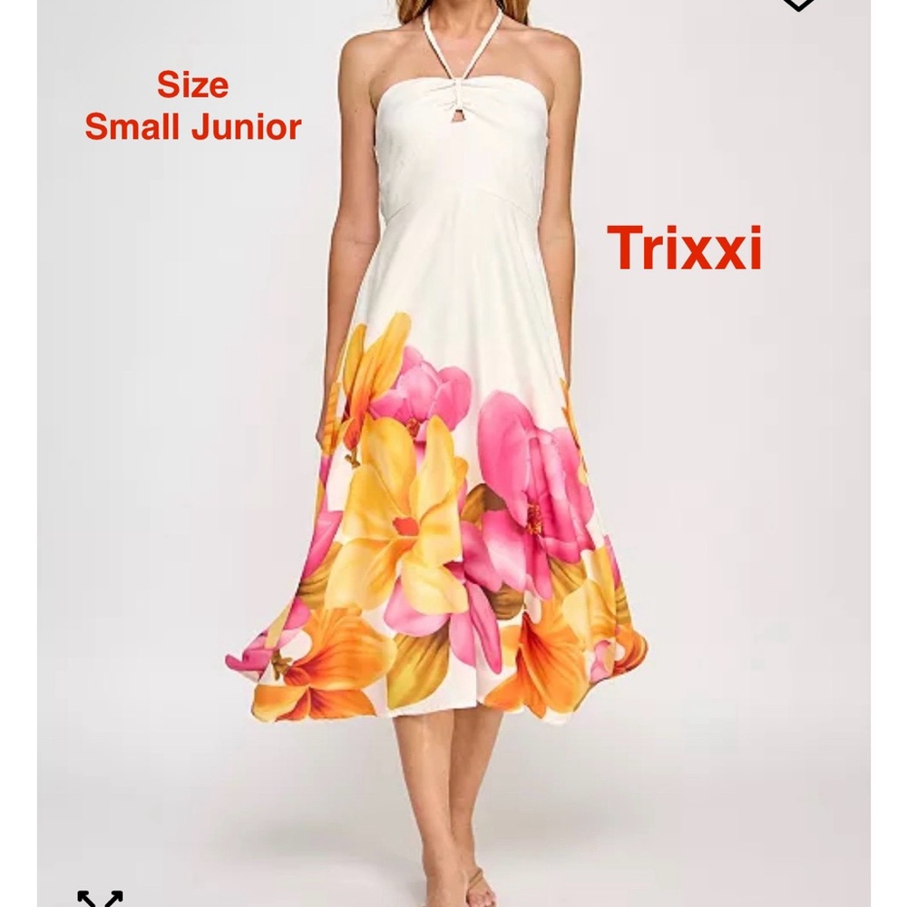 ❌❌Sold❌❌Trixxi Women Dress with Pink and Yellow Floral Design
